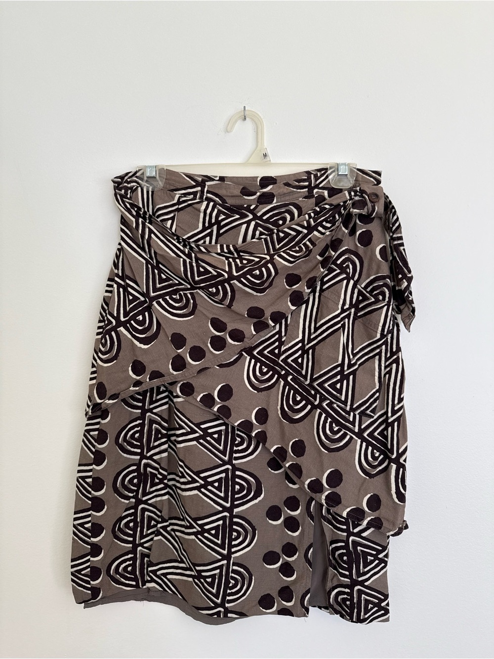 Maeve Taupe and Black Printed Skirt